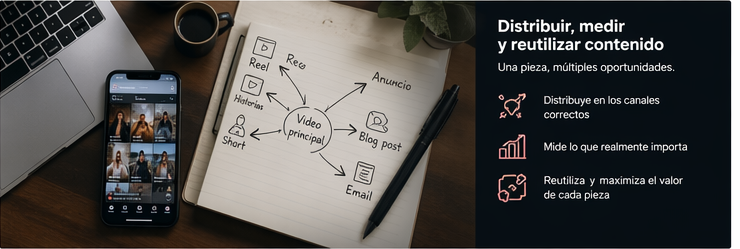 Producción, distribución y medición del contenido audiovisual para empresas